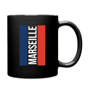 Klassisches Marseille Souvenir Marseille - Tasse einfarbig - Schwarz - Rechts