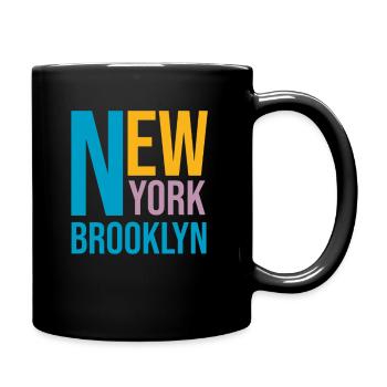 New York Brooklyn Hoodie - Full Colour Mug - black - Right