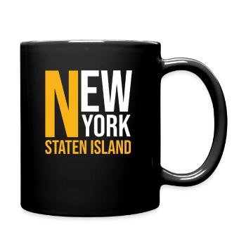 New York Staten Island - Full Colour Mug - black - Right