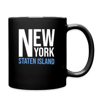 New York Staten Island Souvenir - Full Colour Mug - black - Right