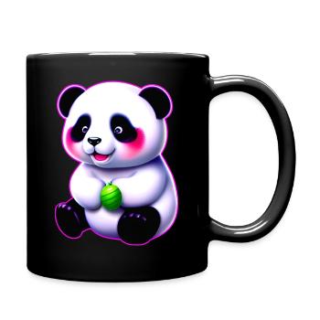 Mignon bébé panda ours - Mug uni - noir - Droite