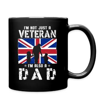 I'm Not Just A Veteran I m Also A Dad - Full Colour Mug - black - Right