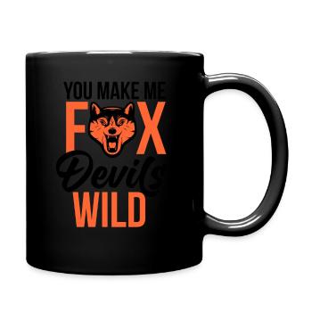 Blague de renard - Mug uni - noir - Droite