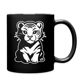 Tiger Big Cat - Full Colour Mug - black - Right