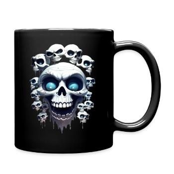 Drôles de têtes de squelette - Mug uni - noir - Droite