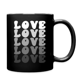 LOVE - Tasse einfarbig - Schwarz - Rechts
