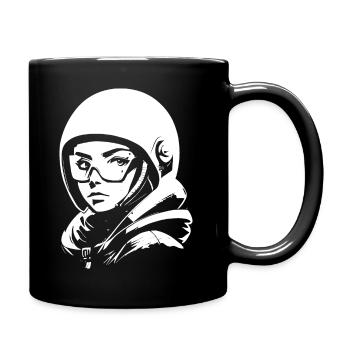 Retro Vintage Space - Full Colour Mug - black - Right
