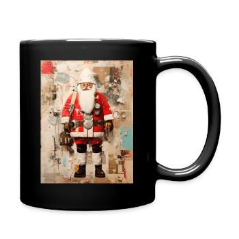 "Santa Claus" im Stil eines Robert Rauschenberg - Tasse einfarbig - Schwarz - Rechts