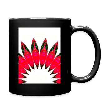 Lace in RED - Full Colour Mug - black - Right