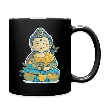 Buddha small - Full Colour Mug - black - Right