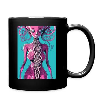 Mystique Rose mi-femme, mi-pieuvre - Mug uni - noir - Droite
