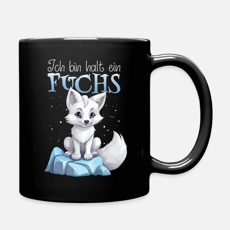 Fuchs Polarfuchs Schneefuchs Arktis Polar - Tasse einfarbig - Schwarz