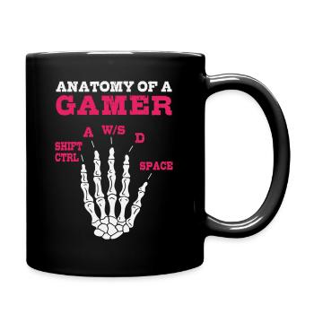 Anatomie d’un joueur - Mug uni - noir - Droite