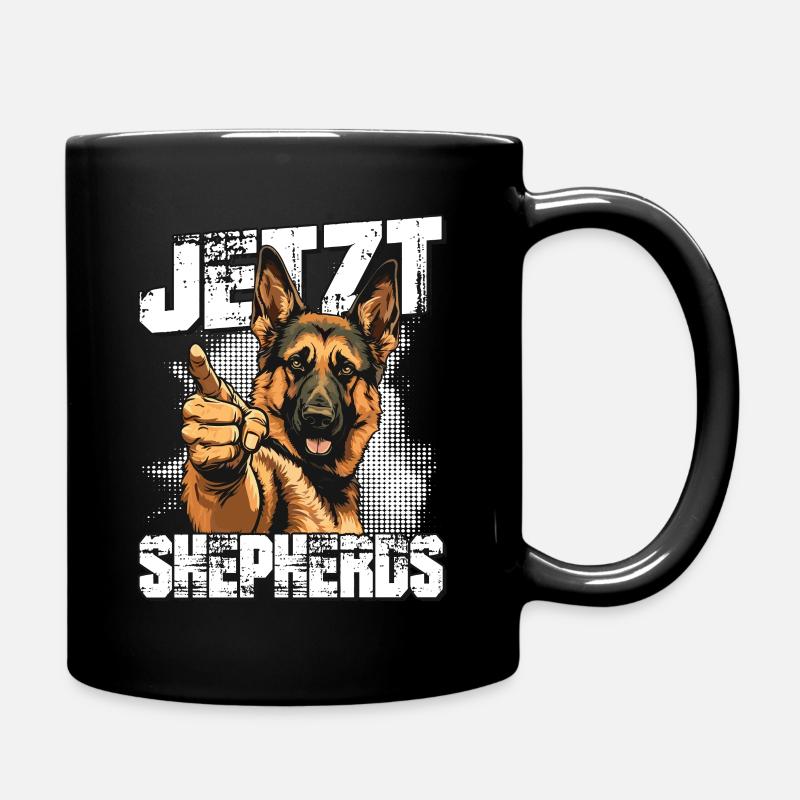 Deutscher Schäferhund Lustiger Spruch Wortspiel - Tasse einfarbig - Schwarz