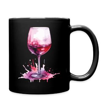 rotwein - Tasse einfarbig - Schwarz - Rechts