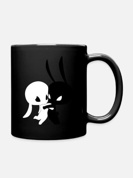 YIN-YANG Hasen - Tasse einfarbig - Schwarz