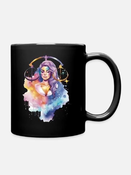 I AM ♎️ LIBRA ♎️ - Tasse einfarbig - Schwarz
