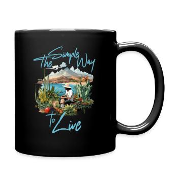 La façon simple de vivre - Mug uni - noir - Droite