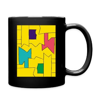 Lesezeichen - Tasse einfarbig - Schwarz - Rechts