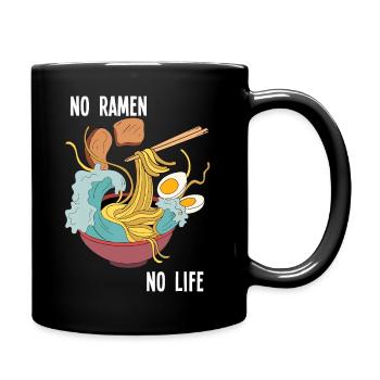 Kein Ramen Kein Leben Japanische Nudeln Anime Ramen Geschenk - Tasse einfarbig - Schwarz - Rechts