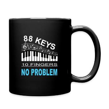 Clavier, Piano, Instrument de musique, Musicien - Mug uni - noir - Droite