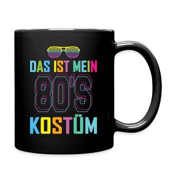 80er Jahre Motto Party 80s Kostüm - I love the 80s - Tasse einfarbig - Schwarz - Rechts