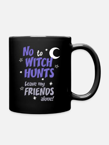 No to Witch Hunts - Full Colour Mug - black