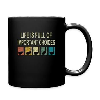 La vie amusante est pleine de choix importants Golf - Mug uni - noir - Droite
