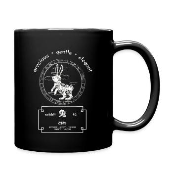 Zodiaque chinois - Année du lapin - Mug uni - noir - Droite