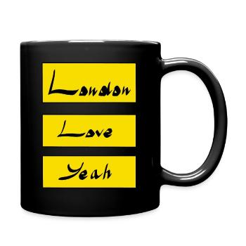 London Liebe yeah - Tasse einfarbig - Schwarz - Rechts