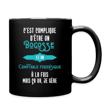 C'est compliqué d'être Bogosse Comptable - Mug uni - noir - Droite