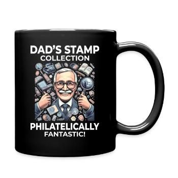 Collectionneur de timbres-poste vintage papa philatéliste - Mug uni - noir - Droite