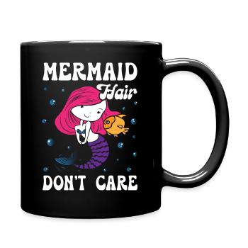 Mermaid Hair Dont Care - Tasse einfarbig - Schwarz - Rechts