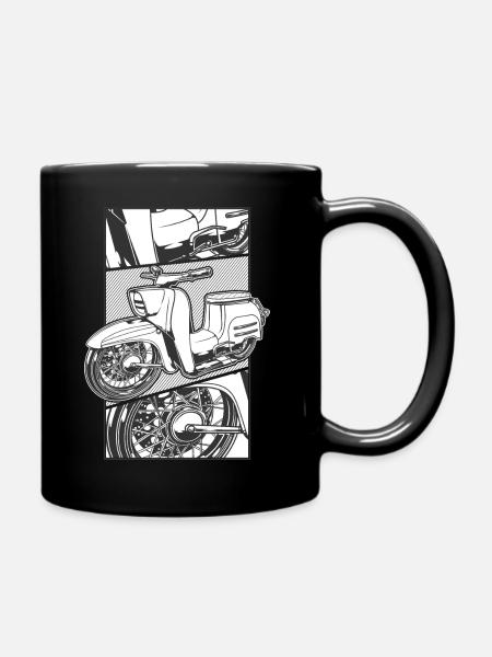 Moped Simson Schwalbe - Tasse einfarbig - Schwarz