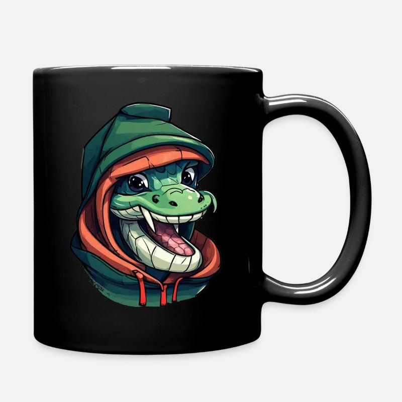 Tête de serpent - Le serpent porte une capuche - Mug uni - noir
