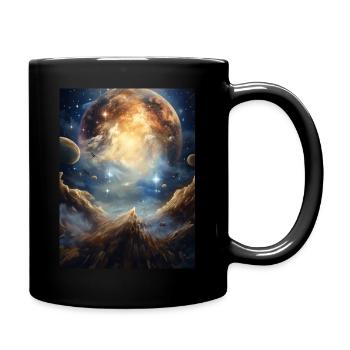 Himmlische Traumlandschaft - Tasse einfarbig - Schwarz - Rechts