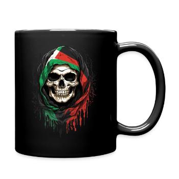 Palestinian Skull: Flag of Pride - Full Colour Mug - black - Right