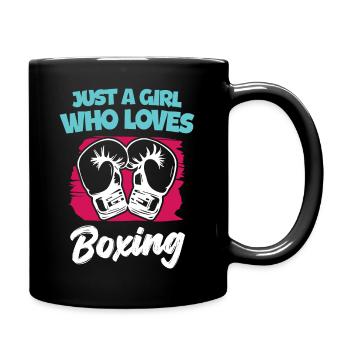 Juste une fille qui aime la boxe - Mug uni - noir - Droite