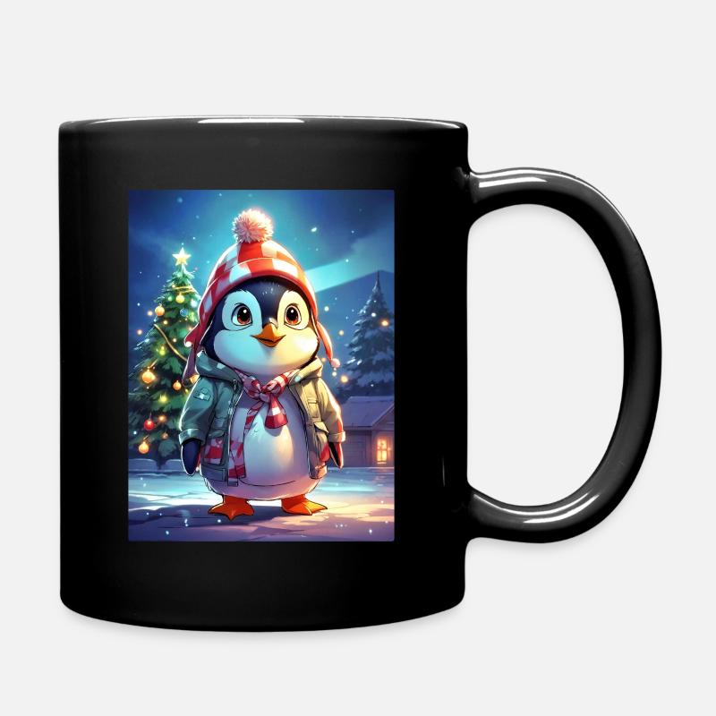 Christmas Penguin Blank Template 1.9 - Full Colour Mug - black