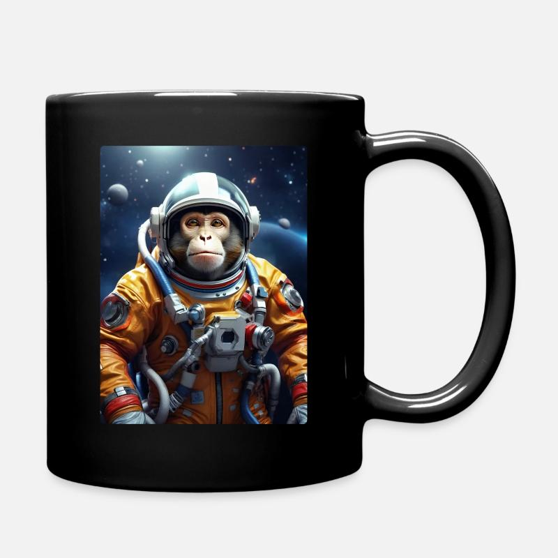 Affe im Weltall 1.4 - Tasse einfarbig - Schwarz