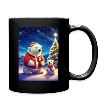 Christmas Polar Bear 1.4 - Full Colour Mug - black - Right