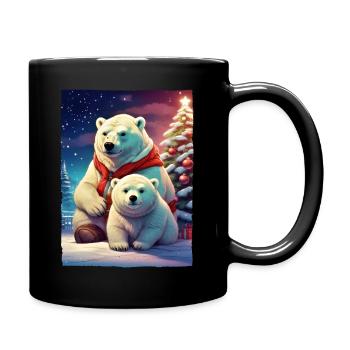 Christmas Polar Bear 1.7 - Full Colour Mug - black - Right