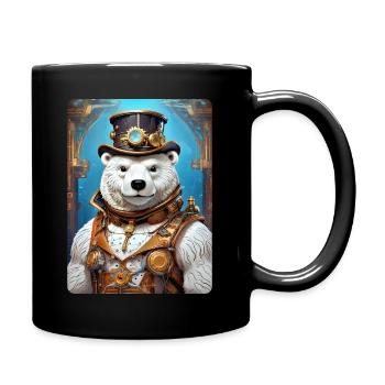 Steampunk Ice Bear 1.4 - Full Colour Mug - black - Right