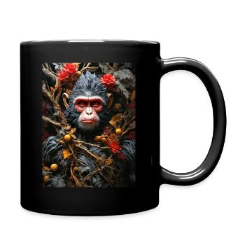 Gruselige Pflanzen Affe 1.3 - Tasse einfarbig - Schwarz - Rechts
