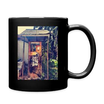 Tankstelle in Thailand - Tasse einfarbig - Schwarz - Rechts