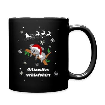 Offizielles Schlafshirt Koala - Tasse einfarbig - Schwarz - Rechts