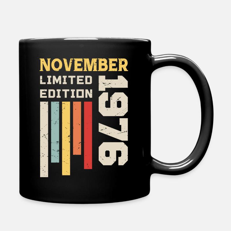 November 1976 Geburtstagsgeschenk - November 1976 - Tasse einfarbig - Schwarz