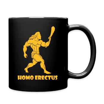 Prehistoric Homo - Full Colour Mug - black - Right