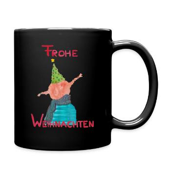 Weihnachten - Tasse einfarbig - Schwarz - Rechts
