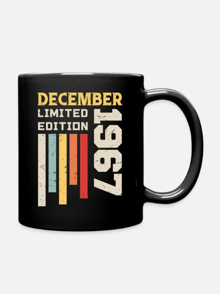 December 1967 - December 1967 Anniversary Gift - Full Colour Mug - black